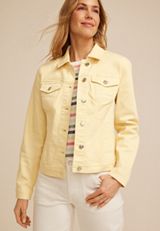 Yellow Denim Jacket, C221, small