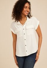 Utility Button Down Shirt, C9298, small