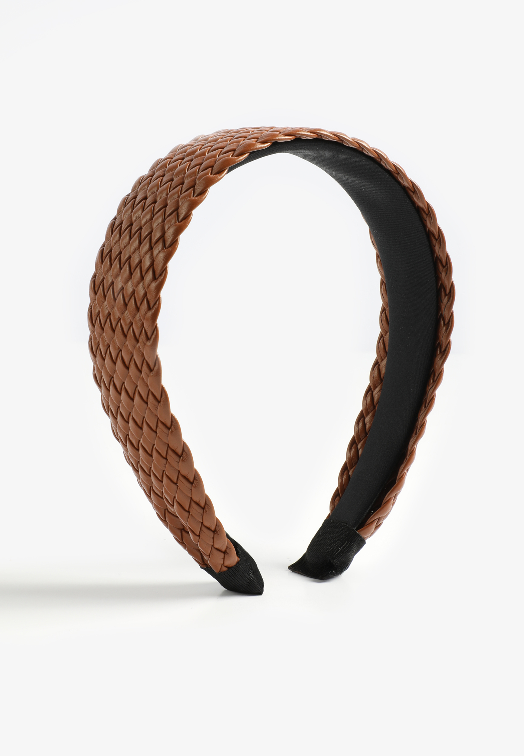 Faux Leather Braided Headband