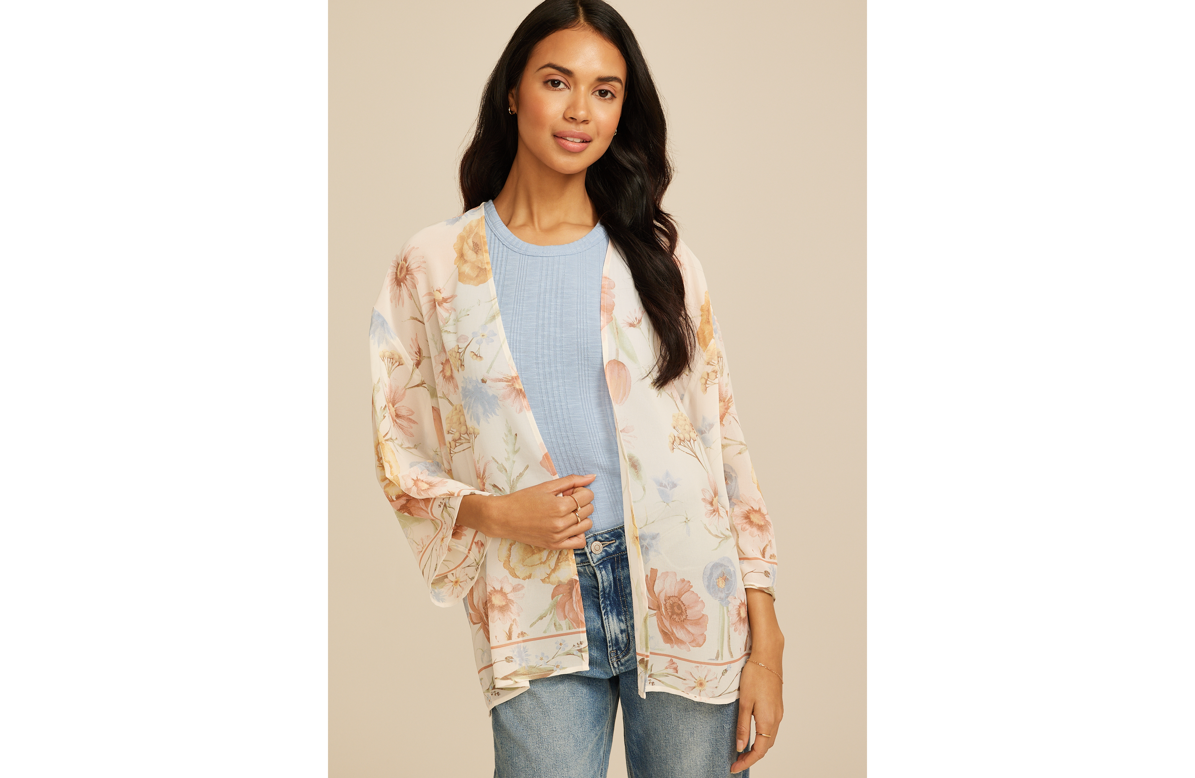 Floral Chiffon Kimono