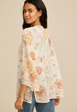 Floral Chiffon Kimono, C1524, small