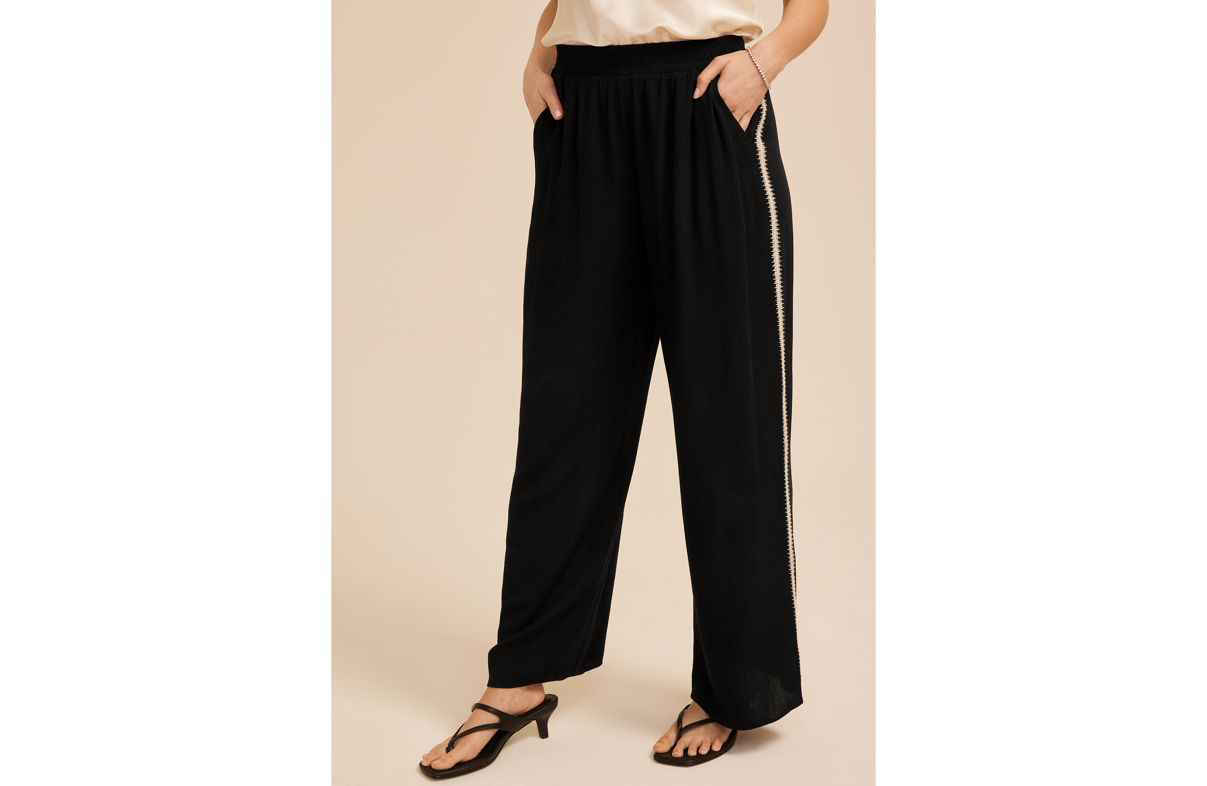 Whipstitch Palazzo High Rise Pant