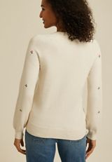 Floral Embroidered Button Front Cardigan, C5249, small