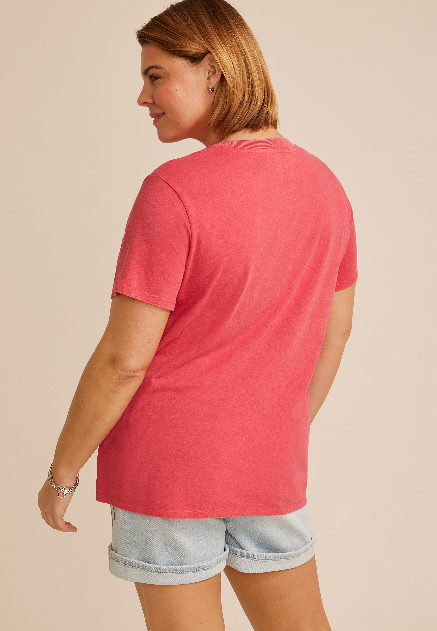 Plus Size Beach Please Oversized Fit Graphic Tee, C1355, large