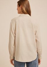 Striped Button Down Shirt, C5872, small