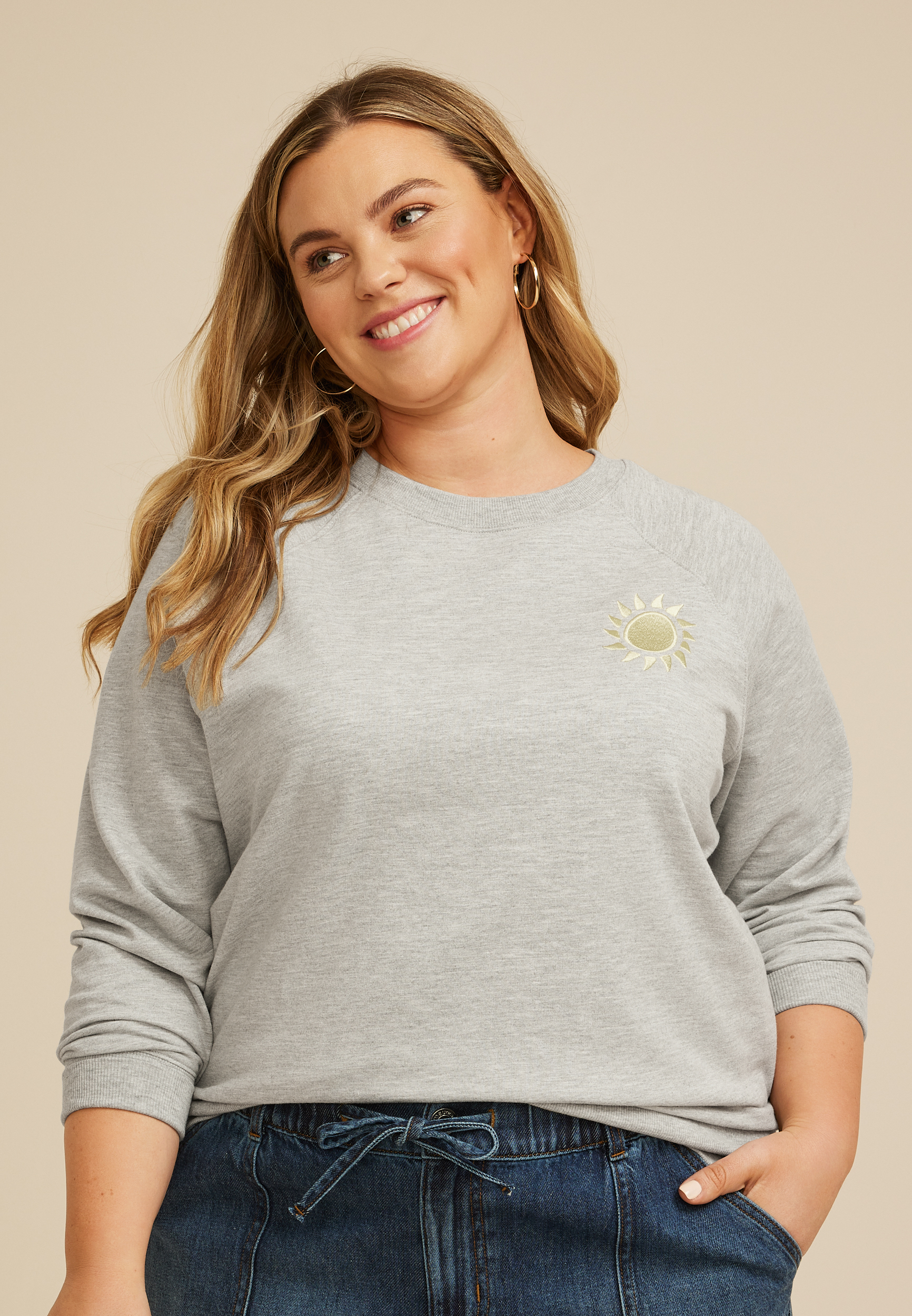 Plus Size Sunkissed Relaxed Fit Sweatshirt