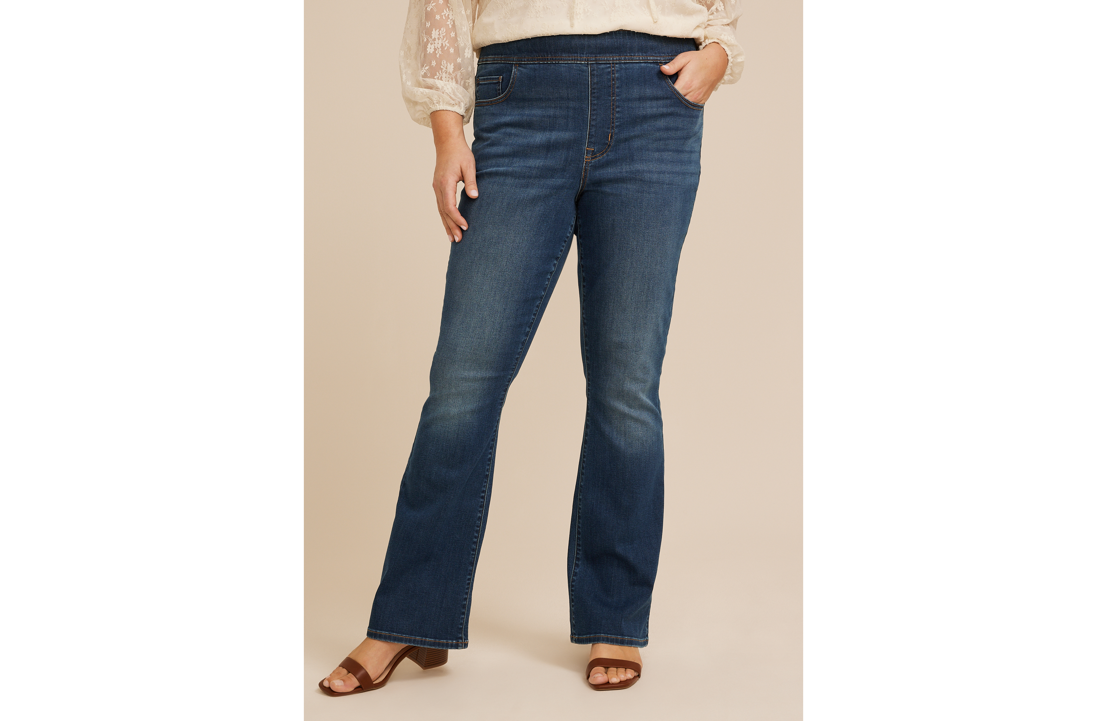 Plus m jeans by maurices™ Ultra High Rise Pull On Lean Leg Flare Jean