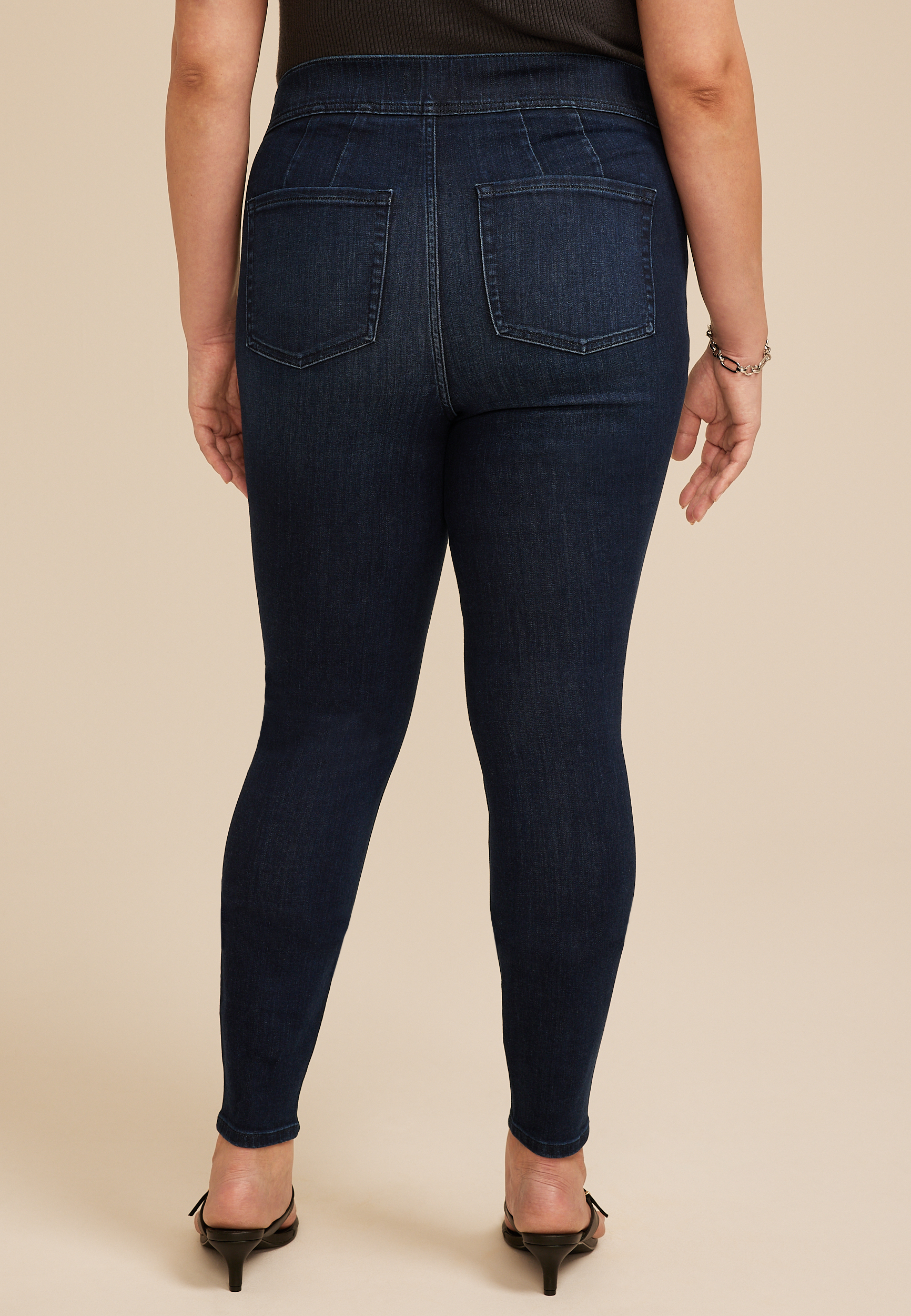 Plus Size m jeans by maurices&trade; Dark Ultra High Rise Pull On Lean Leg Jegging, C258, large