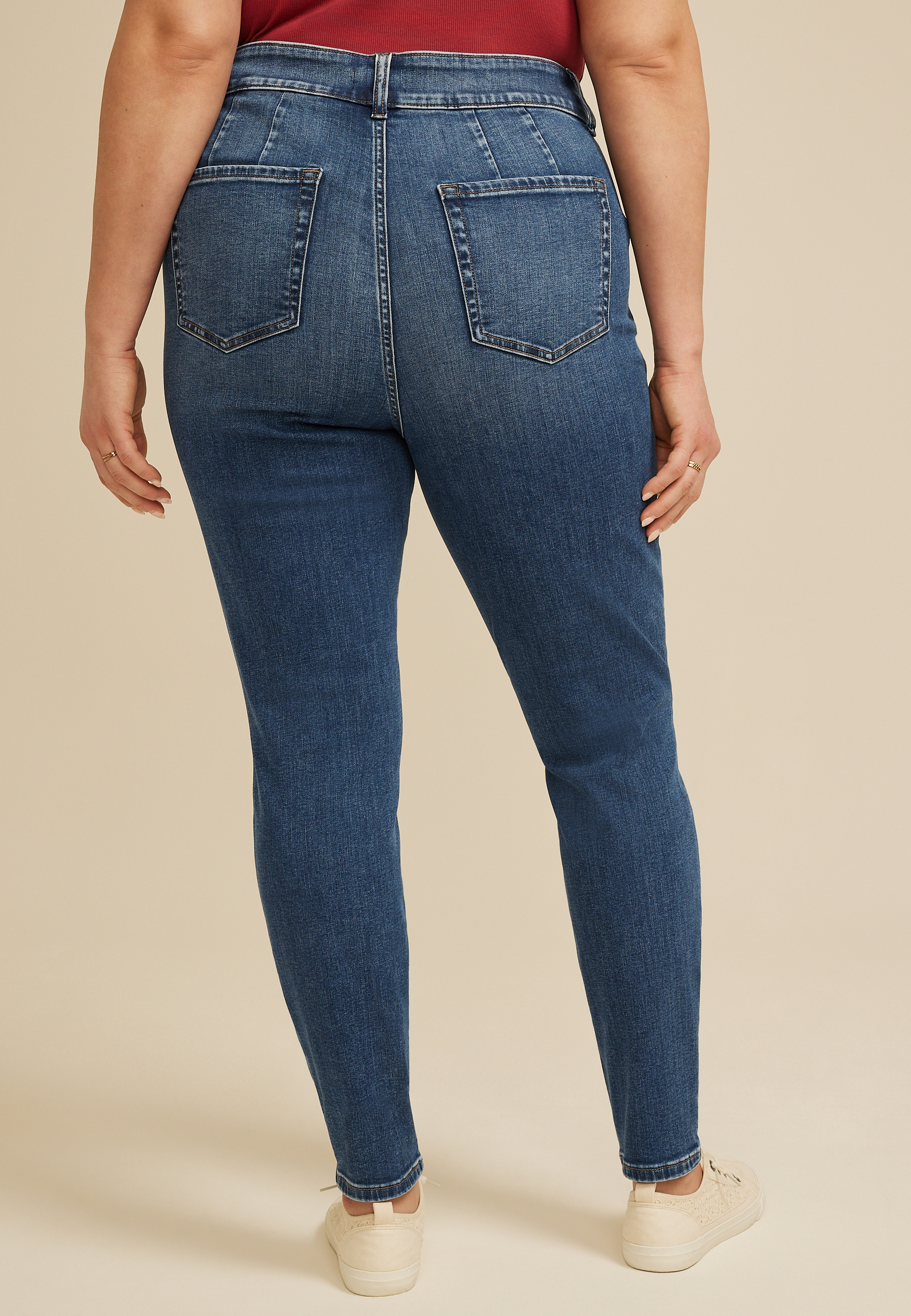 Plus Size m jeans by maurices&trade; Ultra High Rise Double Button Jegging, C3337, large