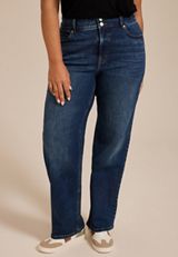 Plus Size m jeans by maurices&trade; Ultra High Rise Double Button Straight Jean, C258, small