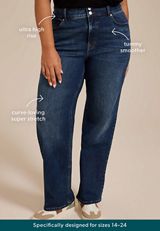 Plus Size m jeans by maurices&trade; Ultra High Rise Double Button Straight Jean, C258, small