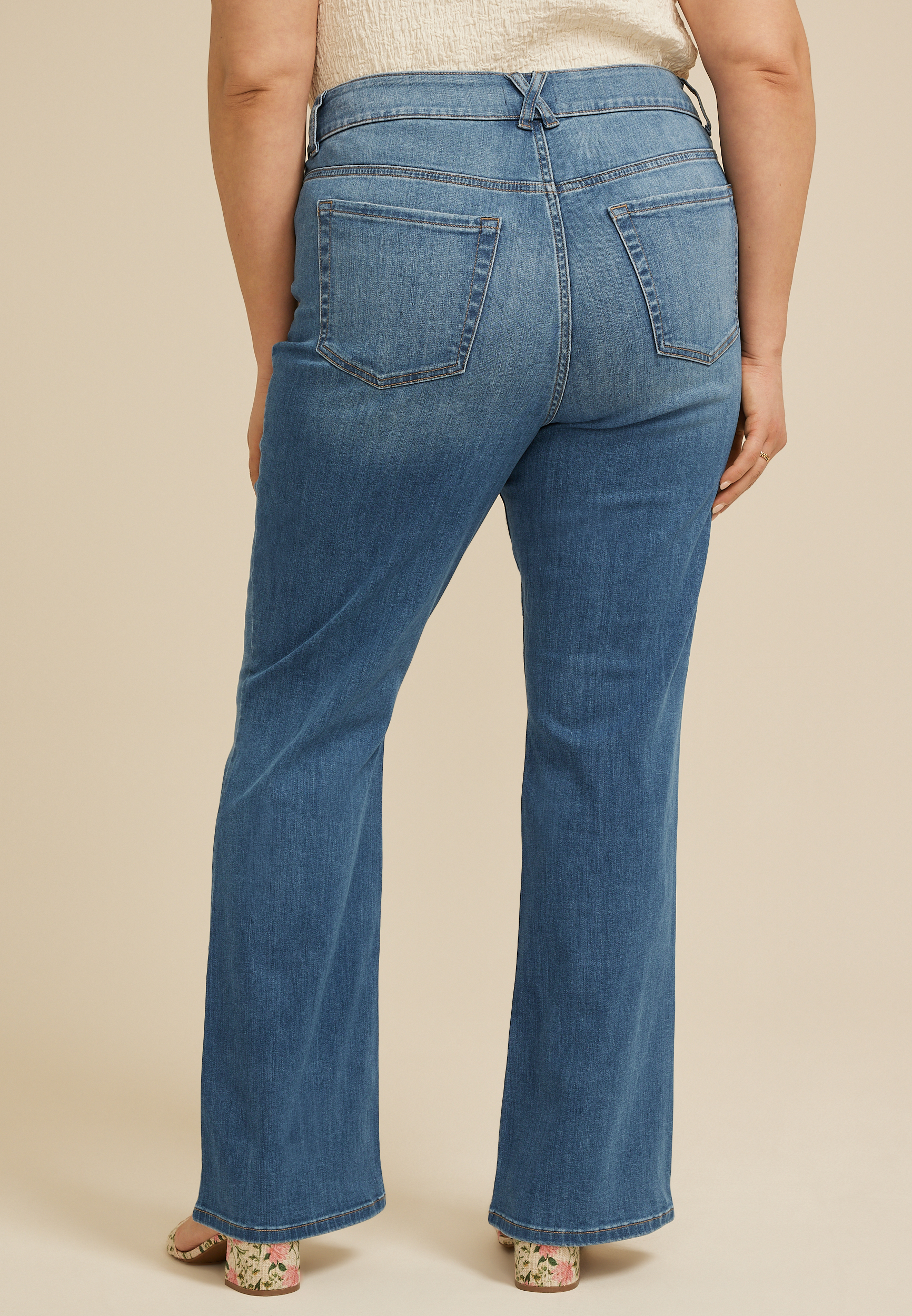 Plus Size m jeans by maurices&trade; Ultra High Rise Double Button Bootcut, C3337, large