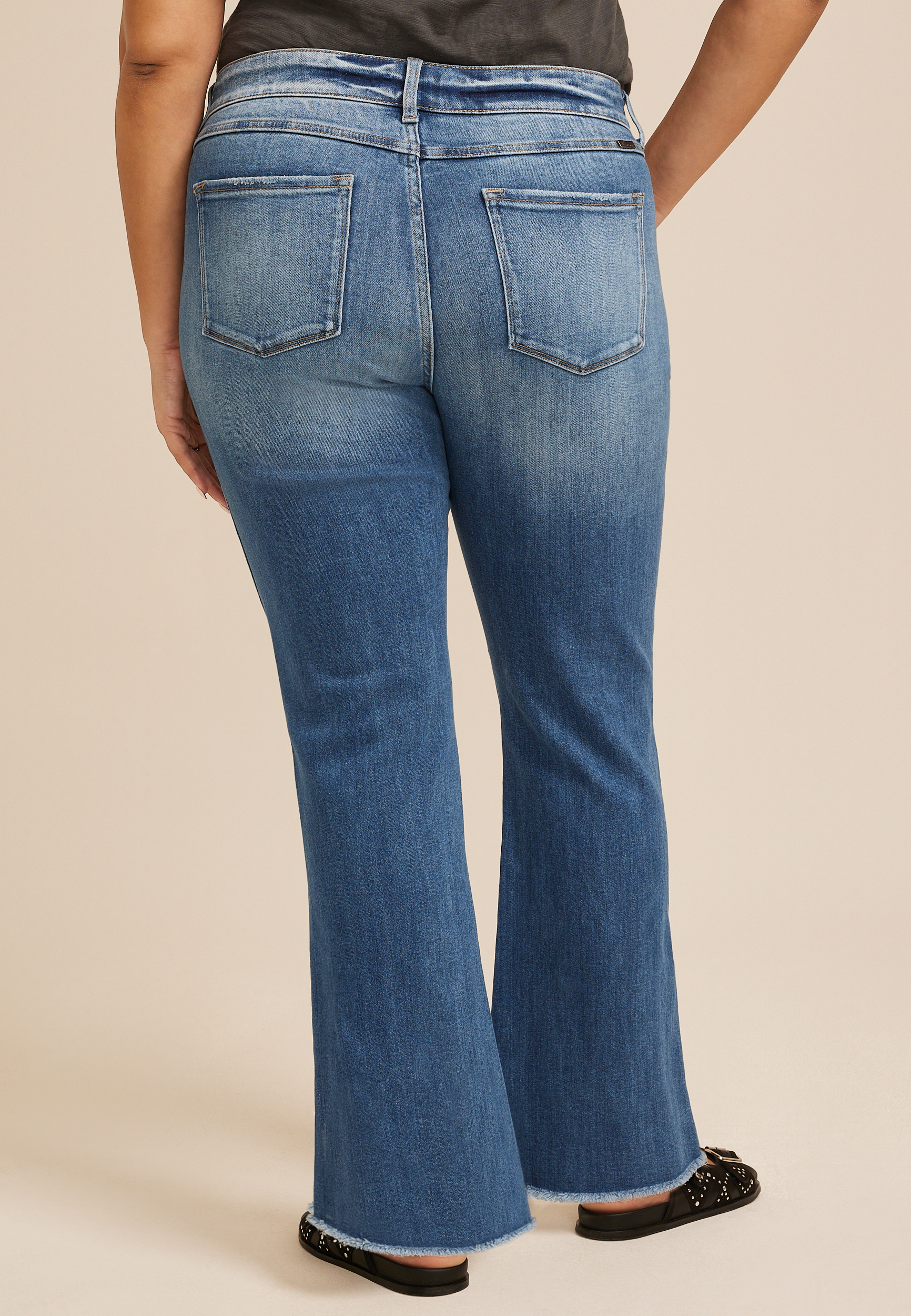 Plus Size KanCan&trade; Mid Rise Twisted Seam Bootcut Jean, C258, large