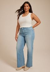 Plus Size m jeans by maurices&trade; Ultra High Rise Wide Leg Jean, C2806, small