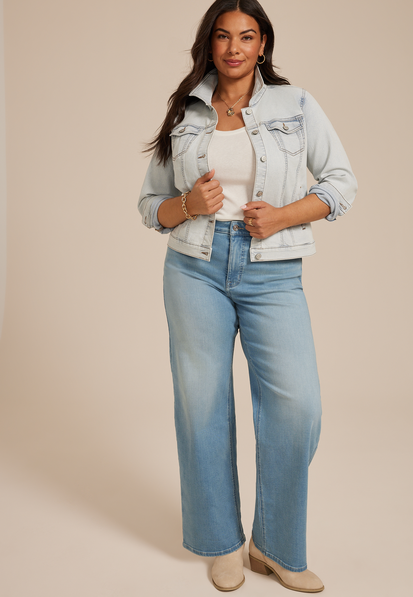 Plus Size m jeans by maurices&trade; Ultra High Rise Wide Leg Jean, C2806, large