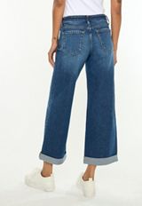 KanCan&trade; Mid Rise Mini Roll Hem Wide Leg Jean, C258, small