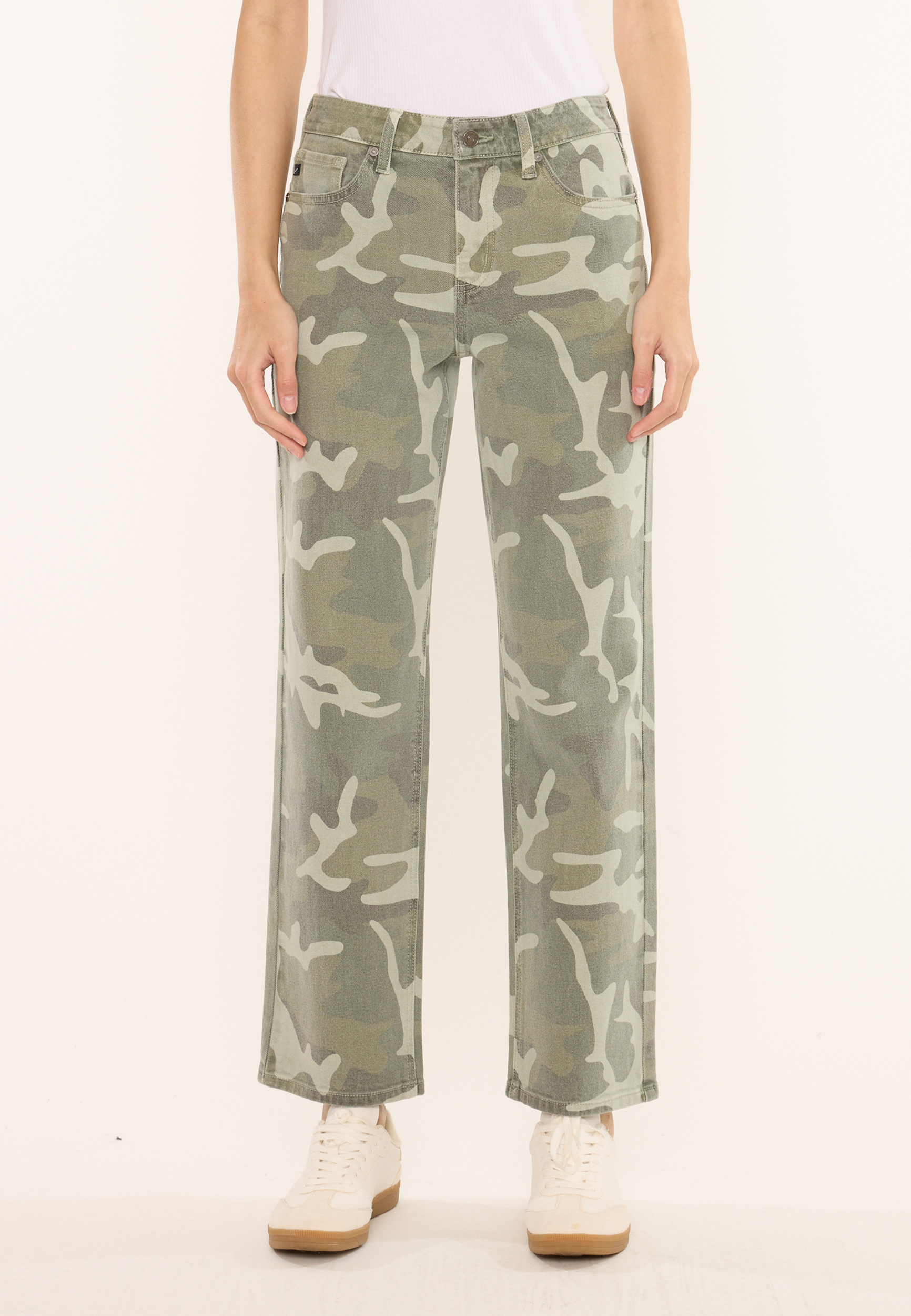 KanCan&trade; High Rise Camo Relaxed Straight Jean, C1829, large