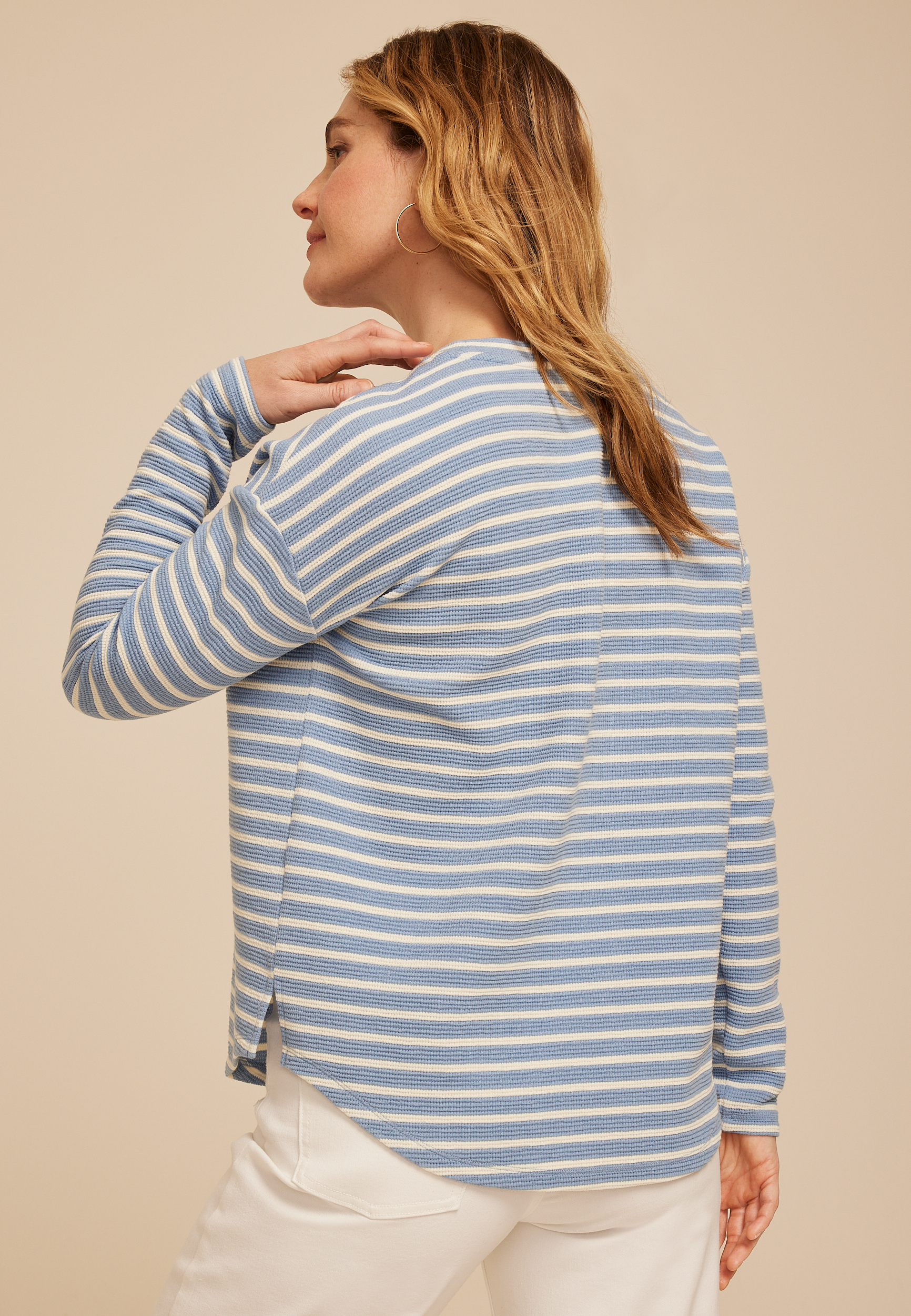 24/7 Clara Textured Long Sleeve Tee - thumbnail 8