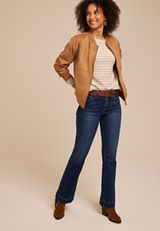 24/7 Clara Textured Long Sleeve Tee, C8582, small