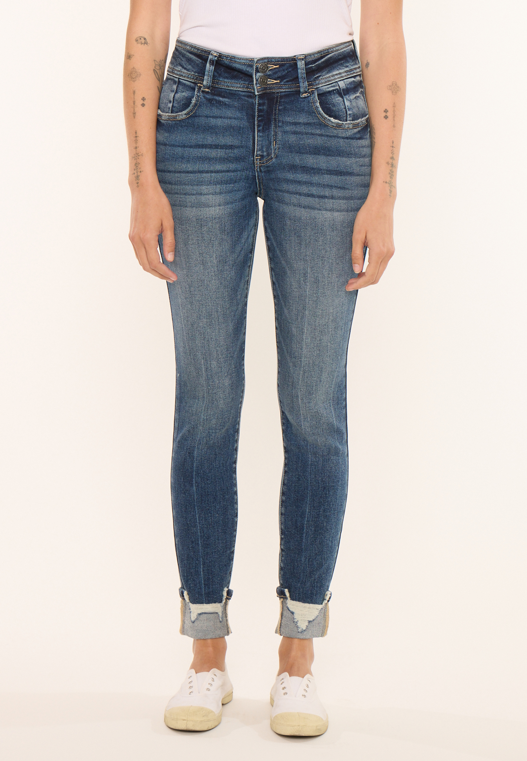 KanCan&trade; High Rise Destructed Cuff Skinny Jean, C3337, large