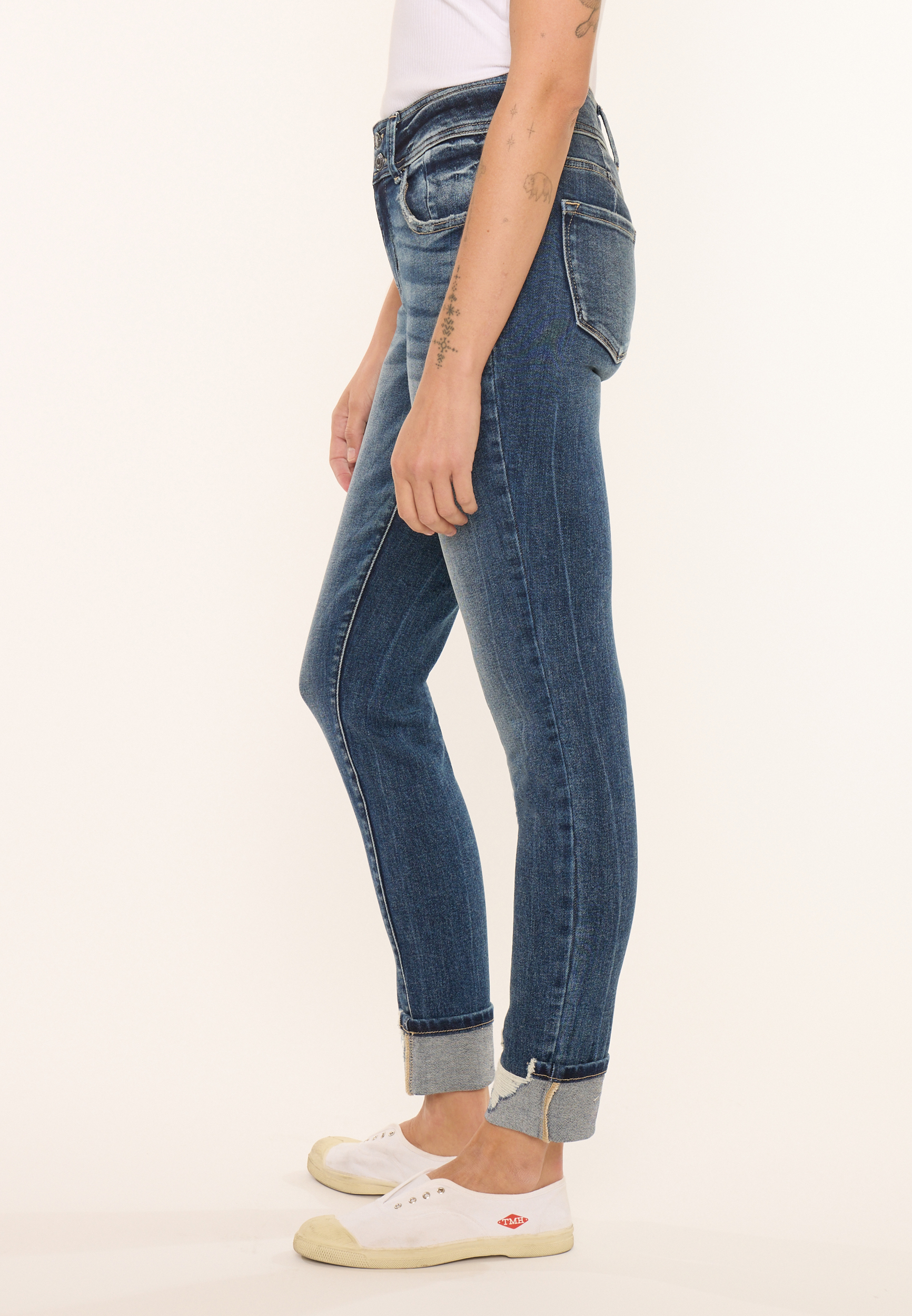KanCan&trade; High Rise Destructed Cuff Skinny Jean, C3337, large