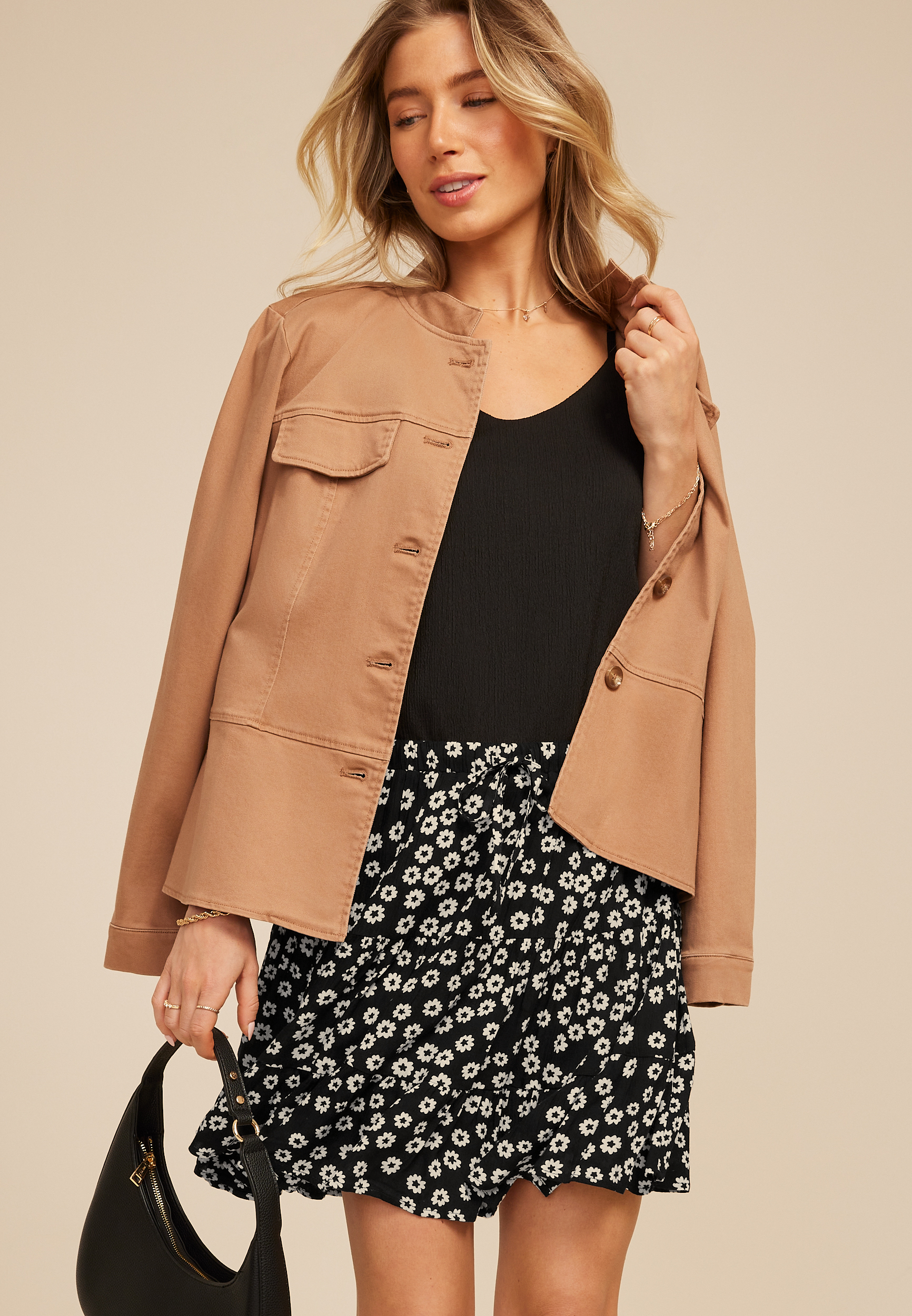 Floral Tiered Mini Skort