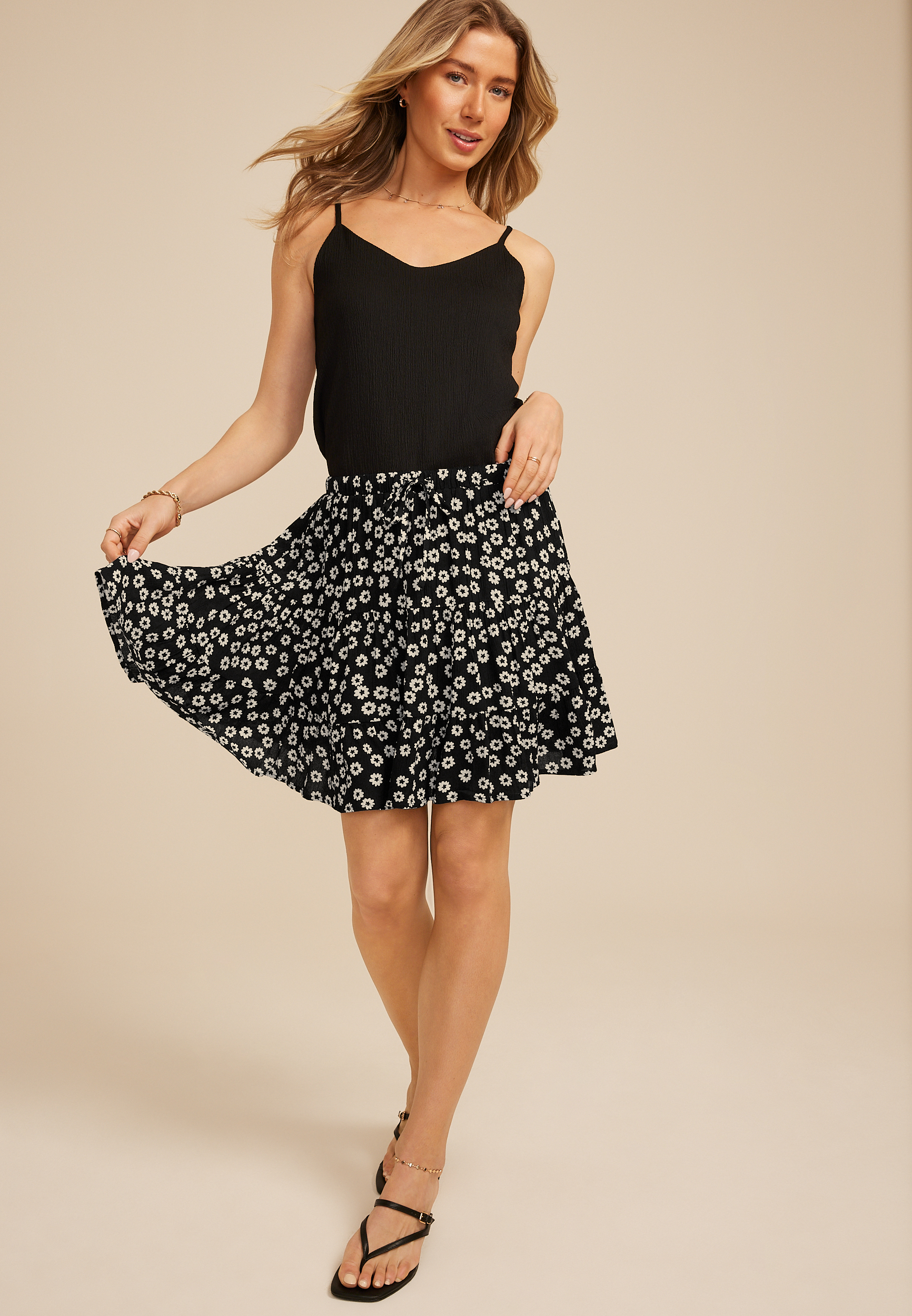 Floral Tiered Mini Skort, C1756, large