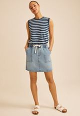 m jeans by maurices&trade; High Rise Light Soft Pull On Skirt, C2806, small