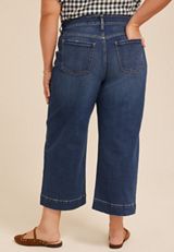 Plus Size m jeans by maurices&trade; High Rise Patch Pocket Wide Leg Cropped Jean, C258, small