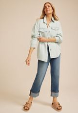 Light Herringbone Shacket, C2806, small