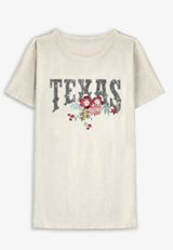 Plus Size Embroidered Flower State Classic Fit Graphic Tee, C6731, small