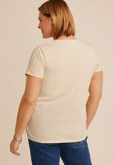 Plus Size Embroidered Flower State Classic Fit Graphic Tee, C6731, small
