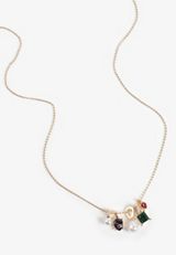 Gemstone Charm Necklace, C605, small