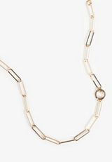 Everyday Layers Gold Elongated Link Chain, C605, small