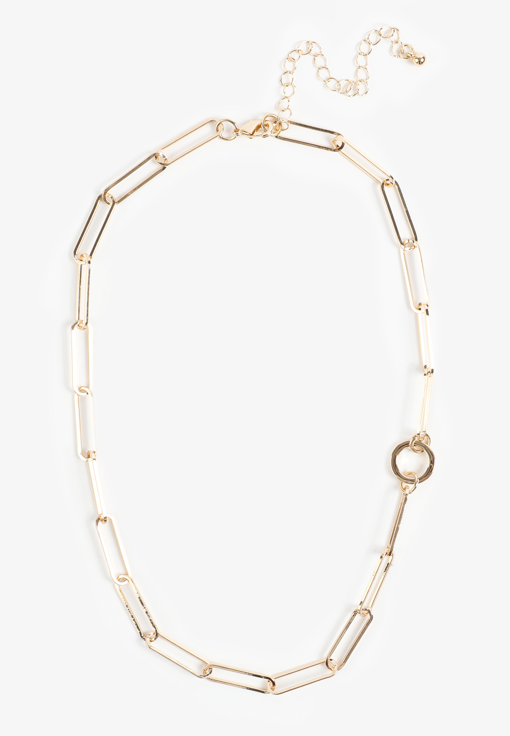 Everyday Layers Gold Elongated Link Chain, C605, large