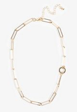 Everyday Layers Gold Elongated Link Chain, C605, small