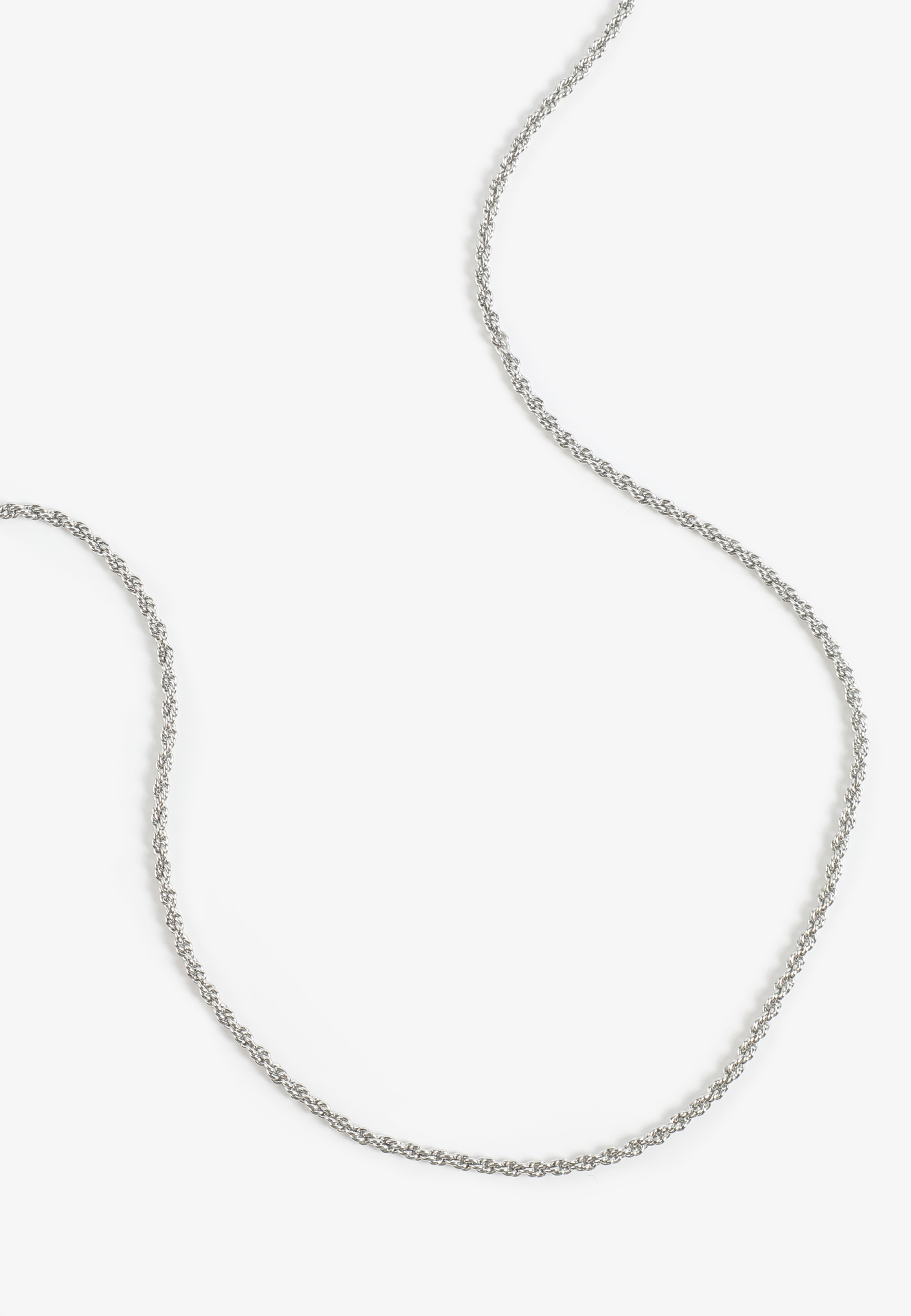 Everyday Layers Silver Rope Chain Necklace
