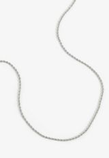Everyday Layers Silver Rope Chain Necklace, SILVER, small