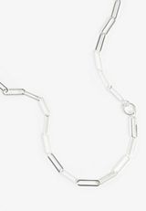 Everyday Layers Silver Elongated Link Chain, C431, small