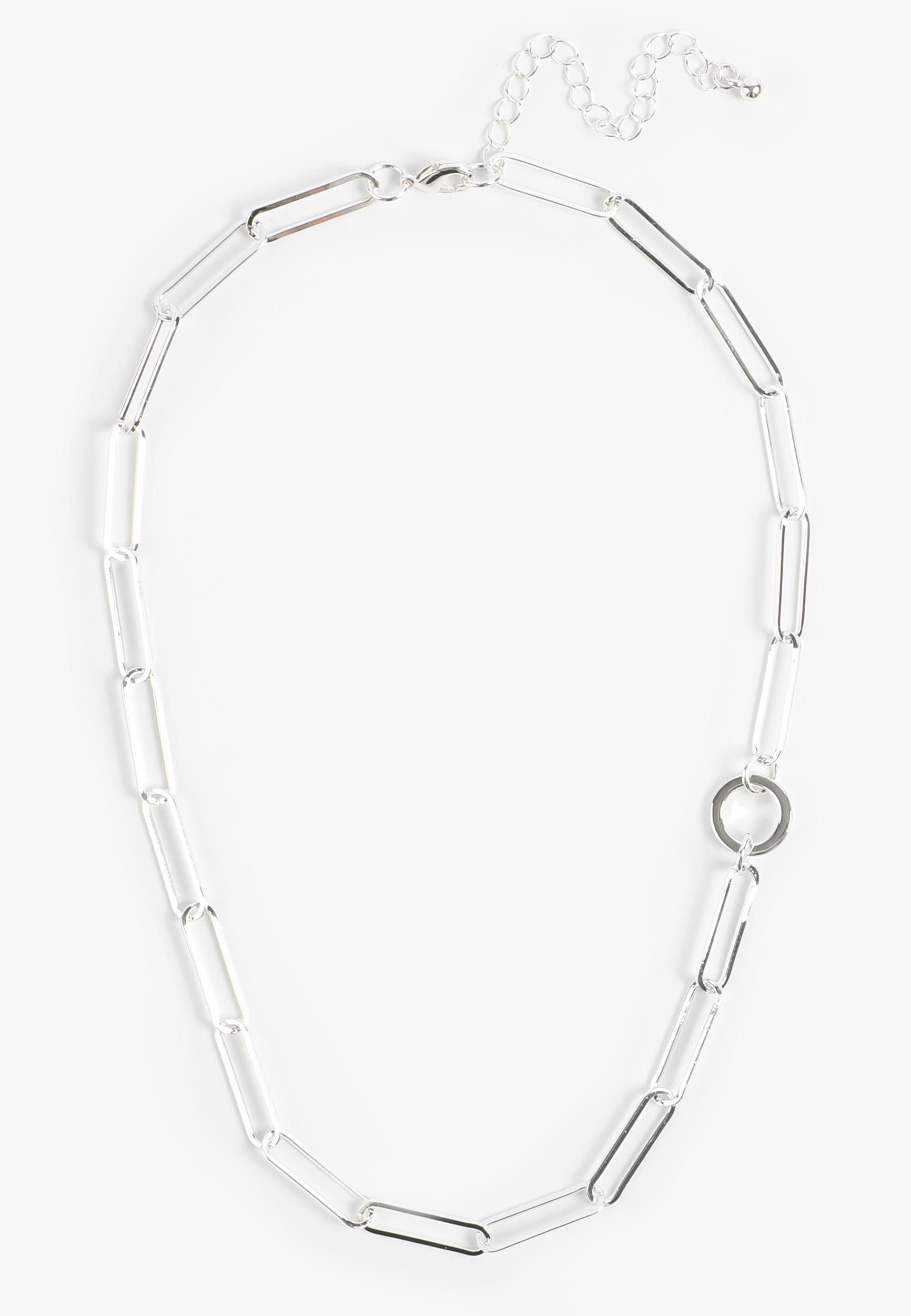 Everyday Layers Silver Elongated Link Chain, C431, large