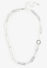 Everyday Layers Silver Elongated Link Chain, C431, small