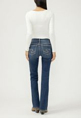 Silver Jeans Co.&reg; Suki Curvy Mid Rise Luxe Stretch Thick Stitch Bootcut Jean, C258, small