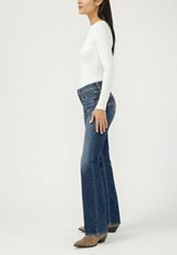 Silver Jeans Co.&reg; Suki Curvy Mid Rise Luxe Stretch Thick Stitch Bootcut Jean, C258, small