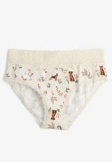 Simply Comfy Cotton Floral Dog Hipster Panty, C1524, small