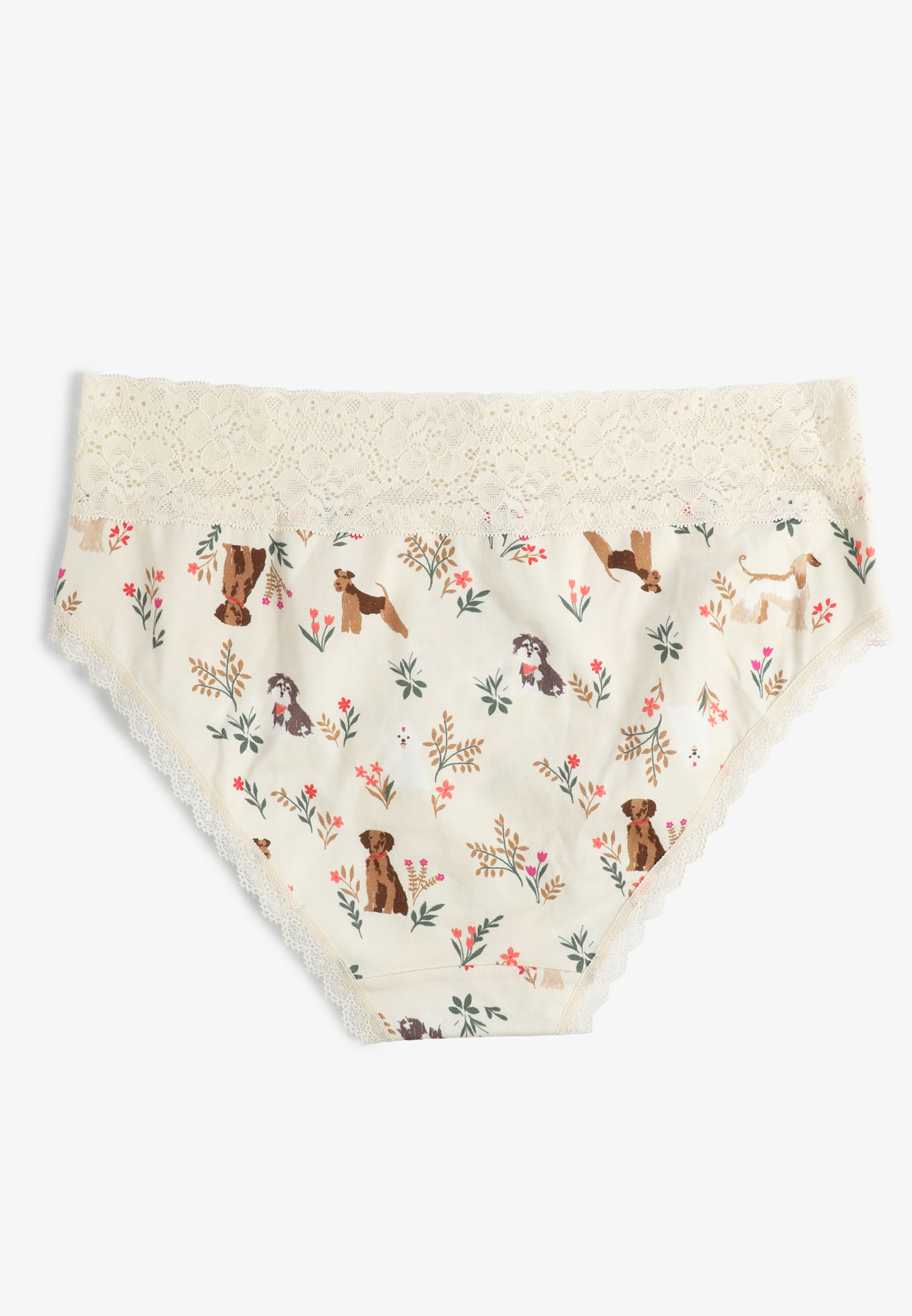 Simply Comfy Cotton Floral Dog Hipster Panty, C1524, large