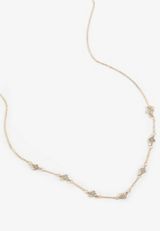 Everyday Layers Gold Danity Rhinestone Clover Necklace, GOLD, small