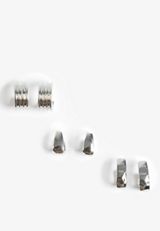 Silver Chunky Hoop Earring Set, SILVER, small