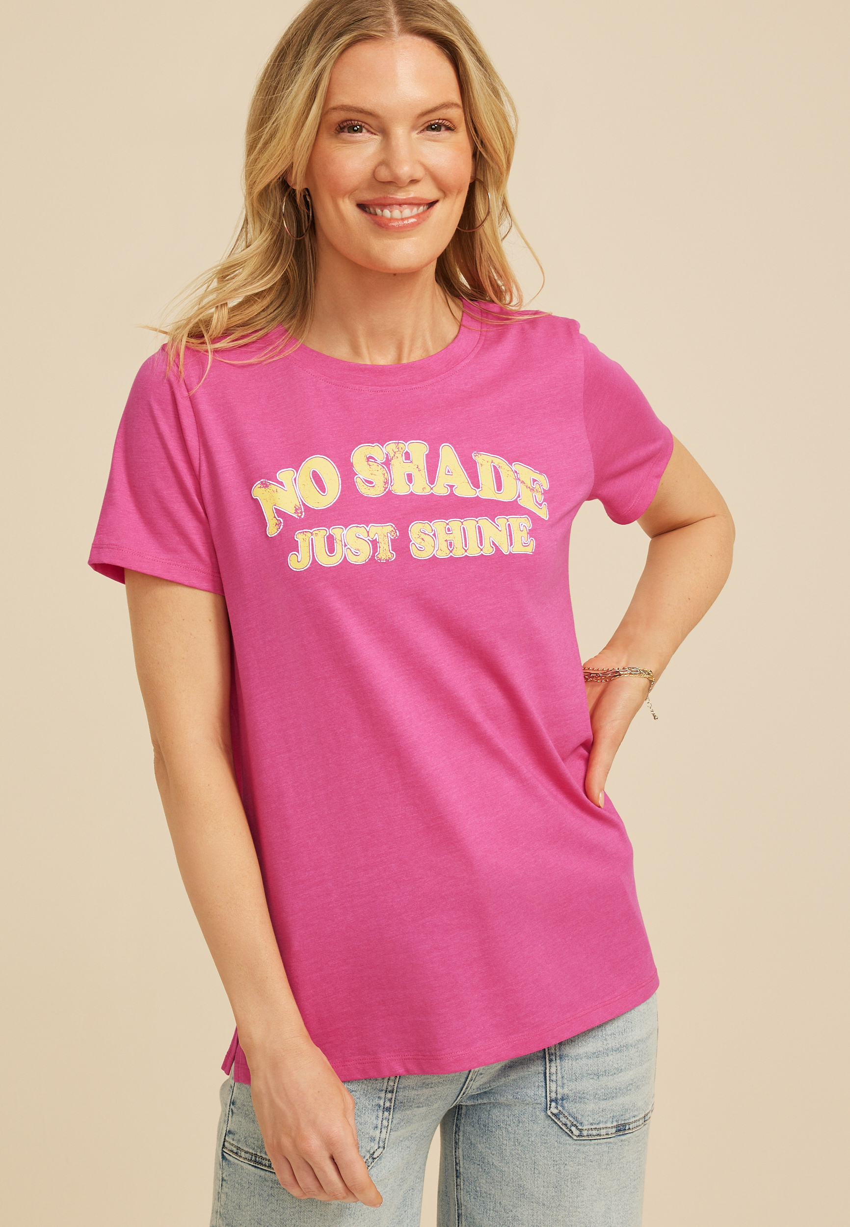 No Shade Just Shine Classic Fit Graphic Tee 