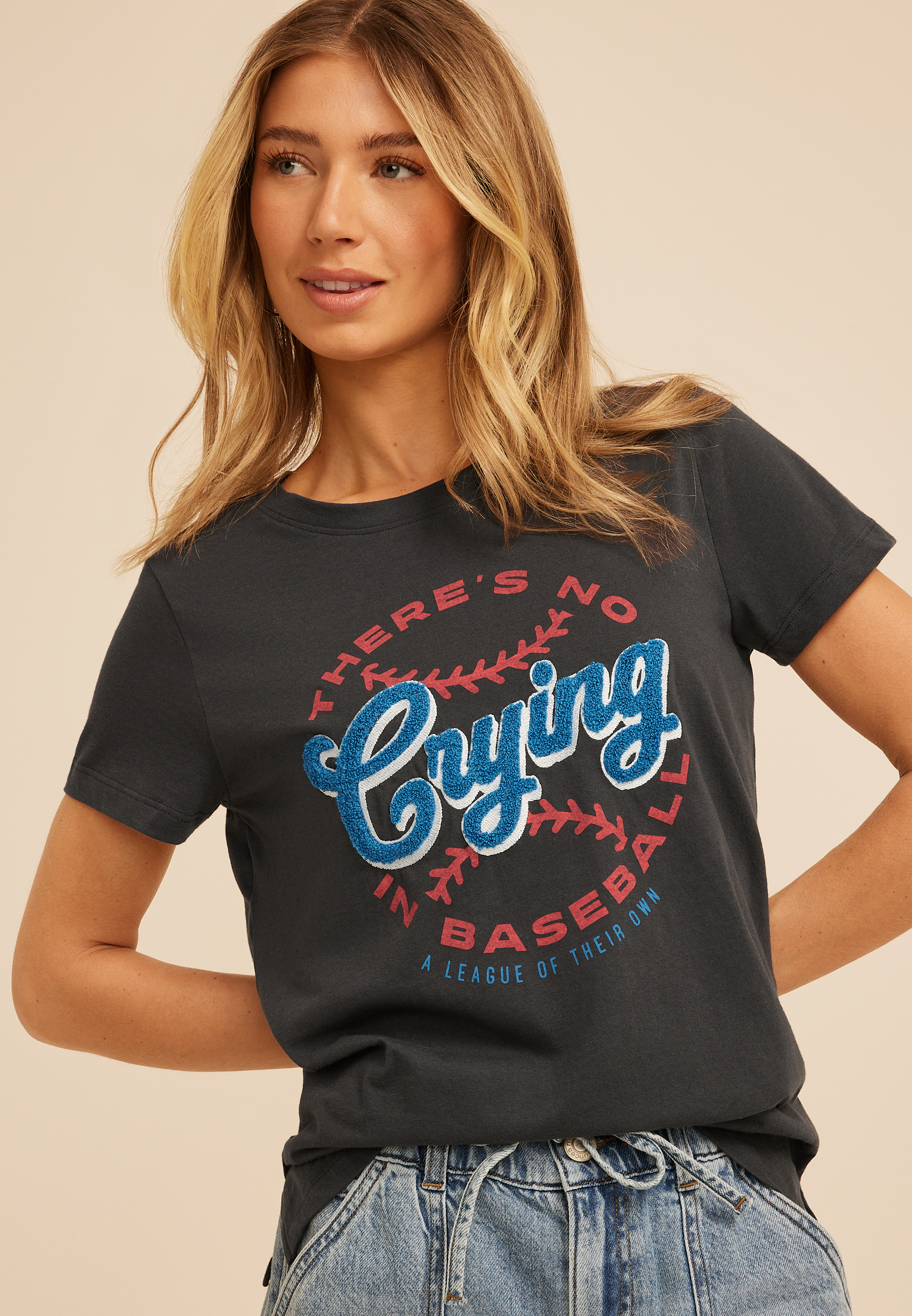 No Crying In Baseball Classic Fit Graphic Tee