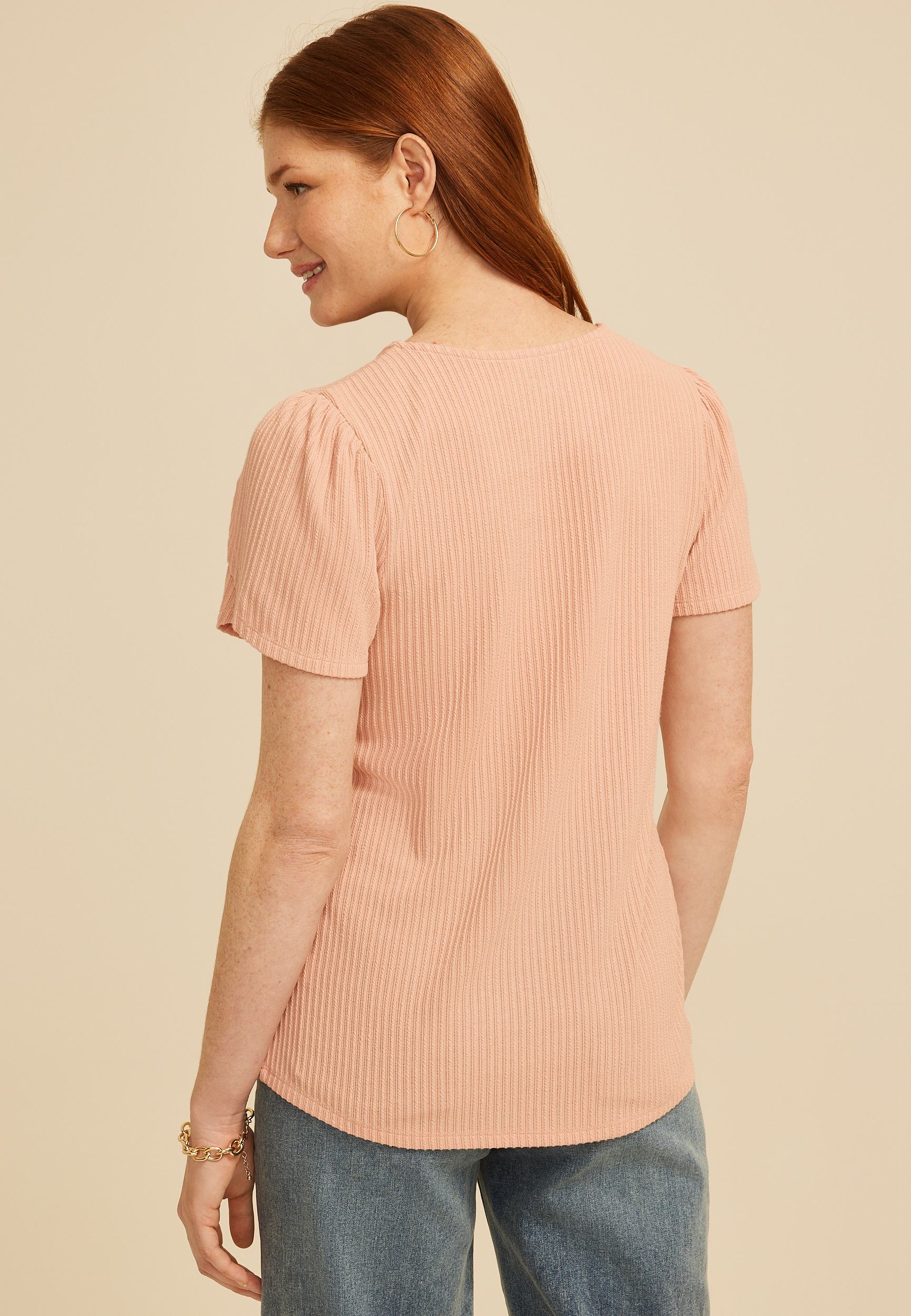 24/7 Holland Textured Scoop Tee - thumbnail 8